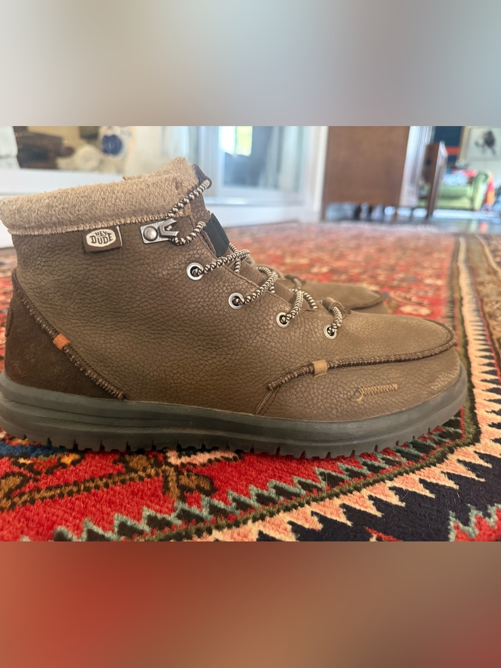 Hey Dude Men’s Brown Bradley Suede Lace-Up Boot